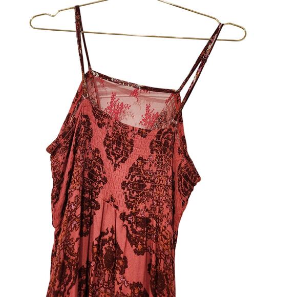Free People That Moment pink maxi slip dress size large - Picture 5 of 8